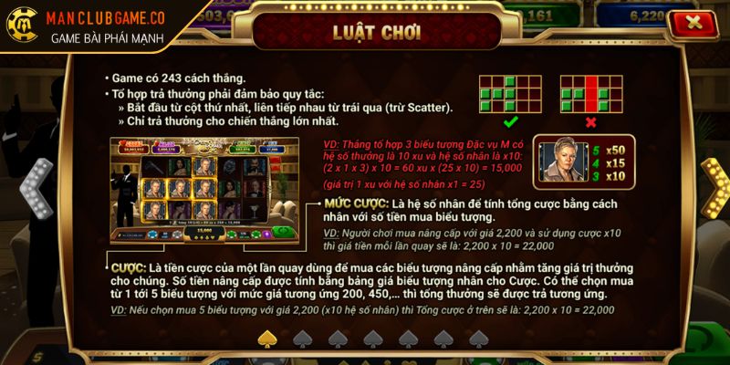 Luật chơi casino royale slot manclub đơn giản 