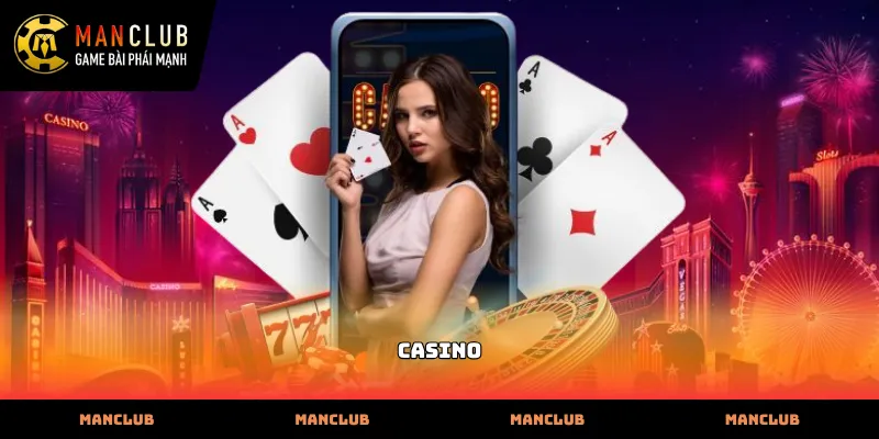 Sảnh Casino tại Manclub với giao diện trực quan và Dealer chuyên nghiệp